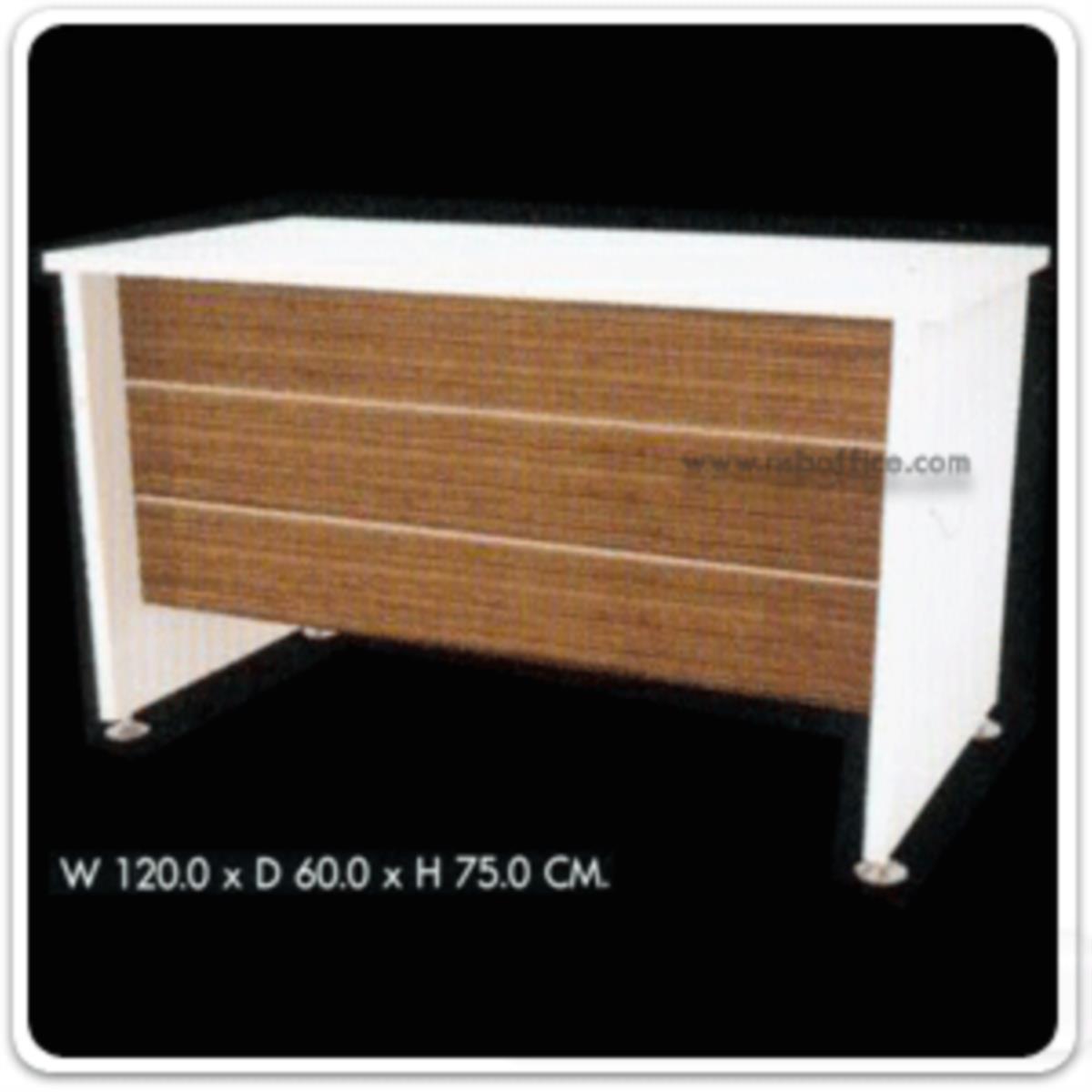 โต๊ะทำงาน รุ่น Trendroad (เทรนโรด) ขนาด 120W ,150W ,160W cm.  สีซีบราโน่-ขาว