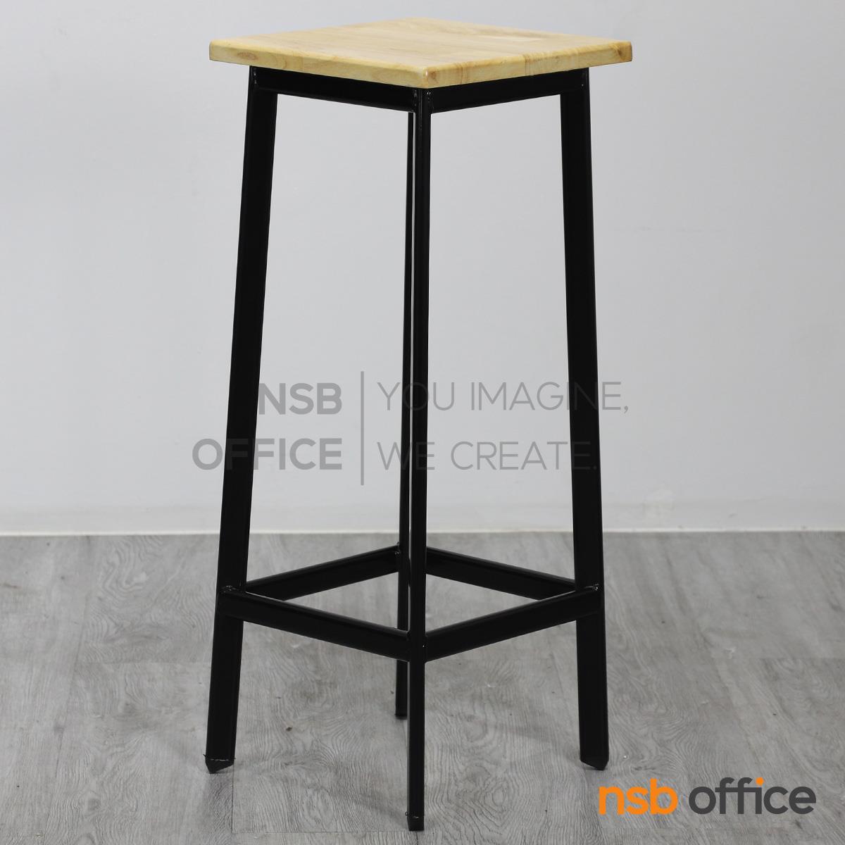 เก้าอี้บาร์สตูลที่นั่งเหลี่ยม รุ่น Gemma (เจมม่า)  ขาเหล็กทรงไข่พ่นสี