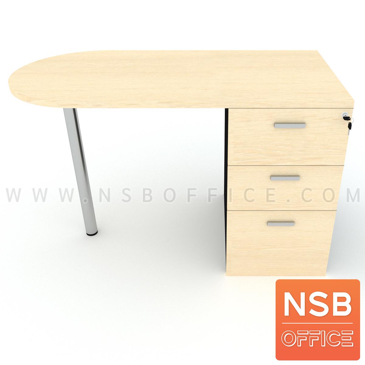 หน้าท็อปโต๊ะทรงสี่เหลี่ยมมุมโค้ง โต๊ะทำงานหมอ และโต๊ะตรวจแพทย์ 3 ลิ้นชัก