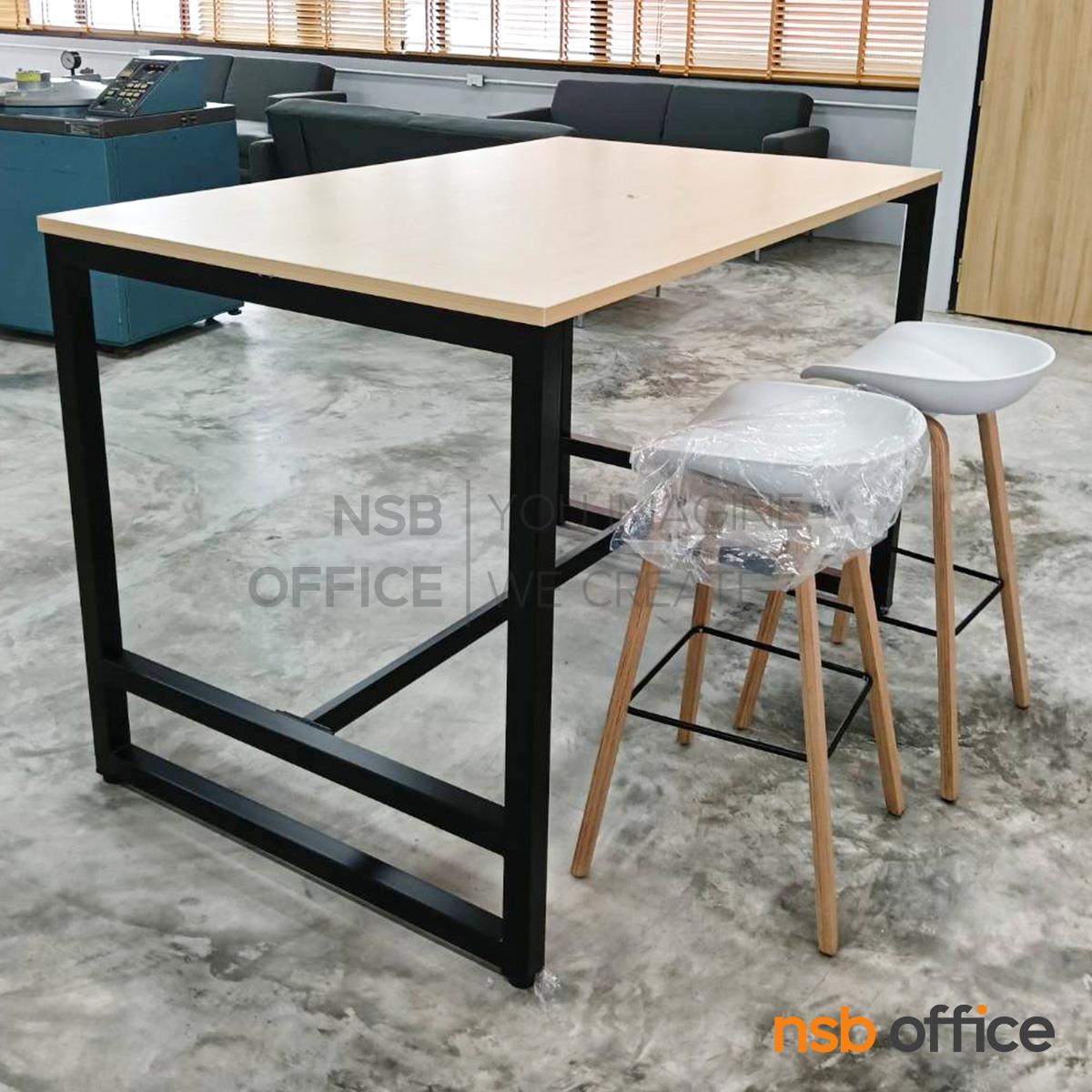 เคาน์เตอร์บาร์สูงหน้าตรง รุ่น Bar-H ขนาด 150W, 180W, 200W cm.  ขาเหล็ก 2x2 นิ้วพ่นสี 