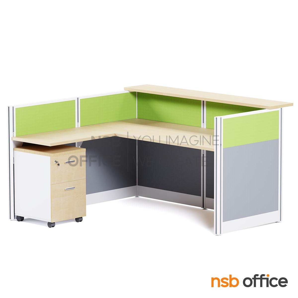 เคาน์เตอร์ตัวแอลสีทูโทน รุ่น Coralix (โคราลิกซ์) ขนาด 160W ,180W cm. พร้อมตู้ลิ้นชักล้อเลื่อน