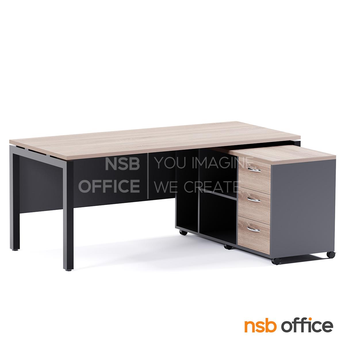 โต๊ะผู้บริหาร 180W*80D cm รุ่น Belalian (เบลาเลี่ยน)  พร้อมตู้เอกสารล้อเลื่อน