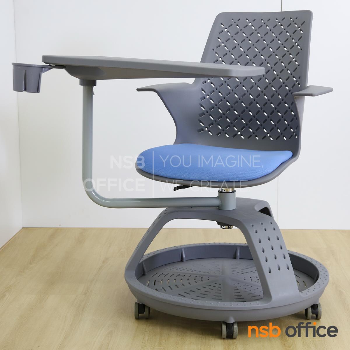 โครงขาเป็นแบบล้อเลื่อน สามารถเคลื่อนที่ได้อย่างสะดวก เก้าอี้เลคเชอร์เฟรมโพลี่ล้อเลื่อน