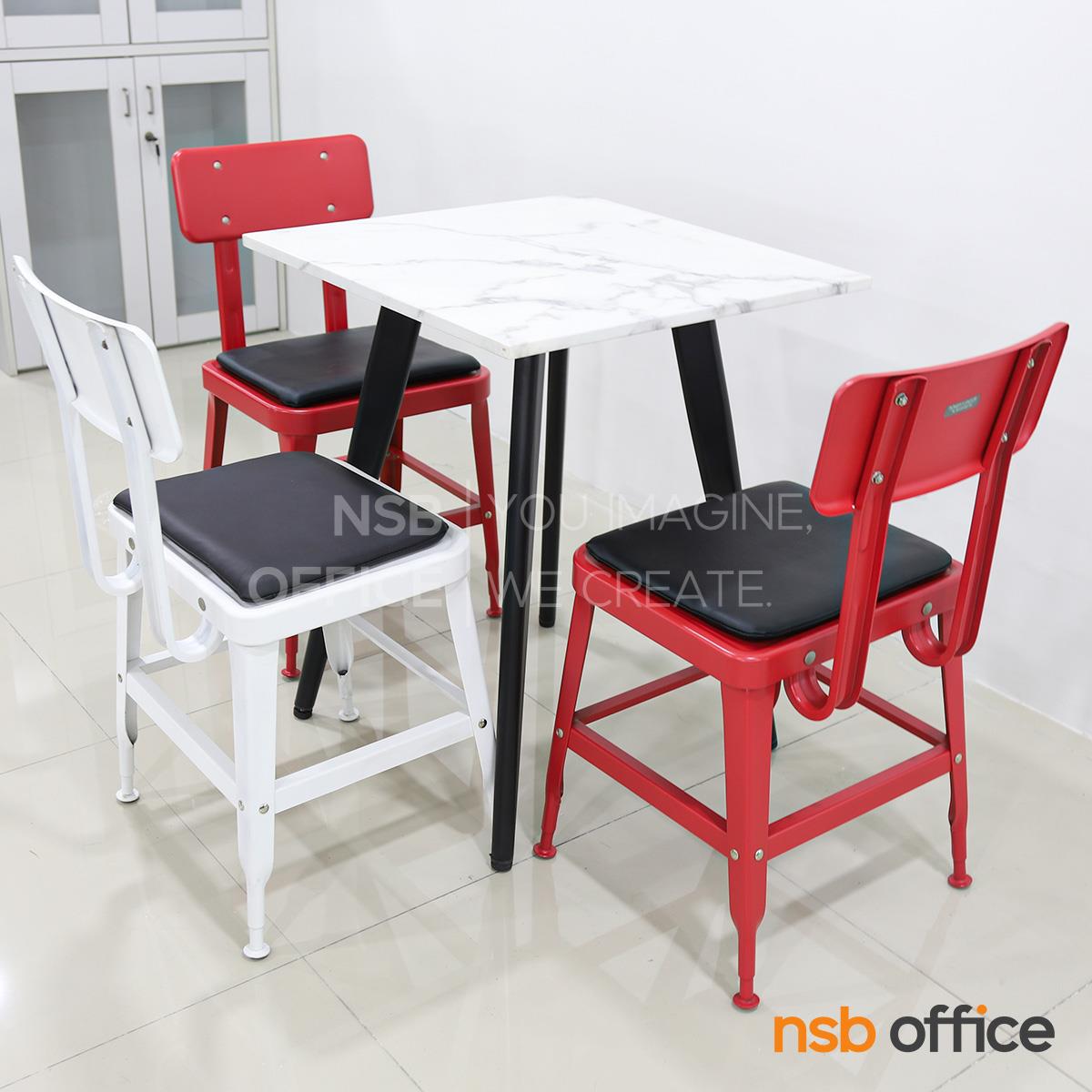 ชุดโต๊ะหน้าท็อปหินเทียม รุ่น Angelite (แองเจไลต์) ขนาด 60W cm.  พร้อมเก้าอี้โมเดิร์นเหล็ก