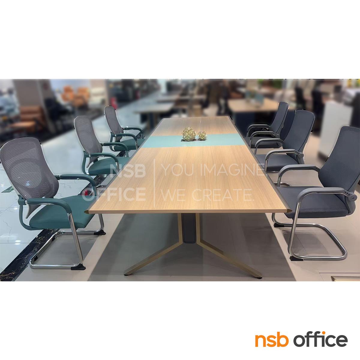 โต๊ะประชุมทรงสี่เหลี่ยม รุ่น Bolivia (โบลิเวียร์) ขนาด 360W cm.  ขาเหล็ก