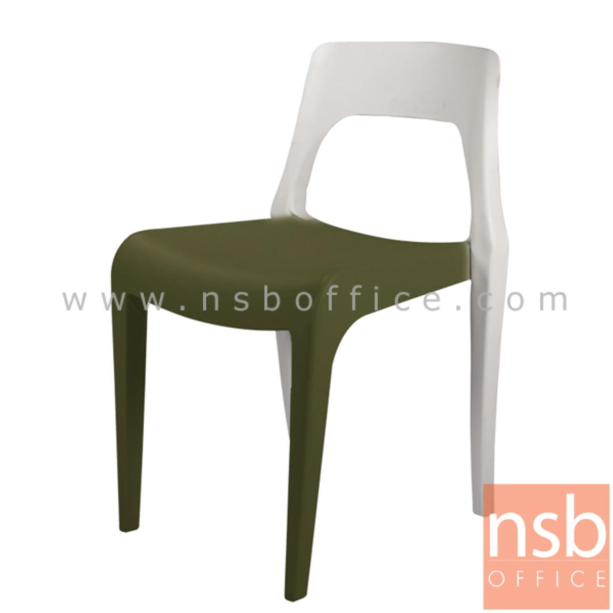 เก้าอี้โมเดิร์นพลาสติกล้วน(PP)สีสันทูโทน รุ่น PTN-PN9132 ขนาด 48W cm. 