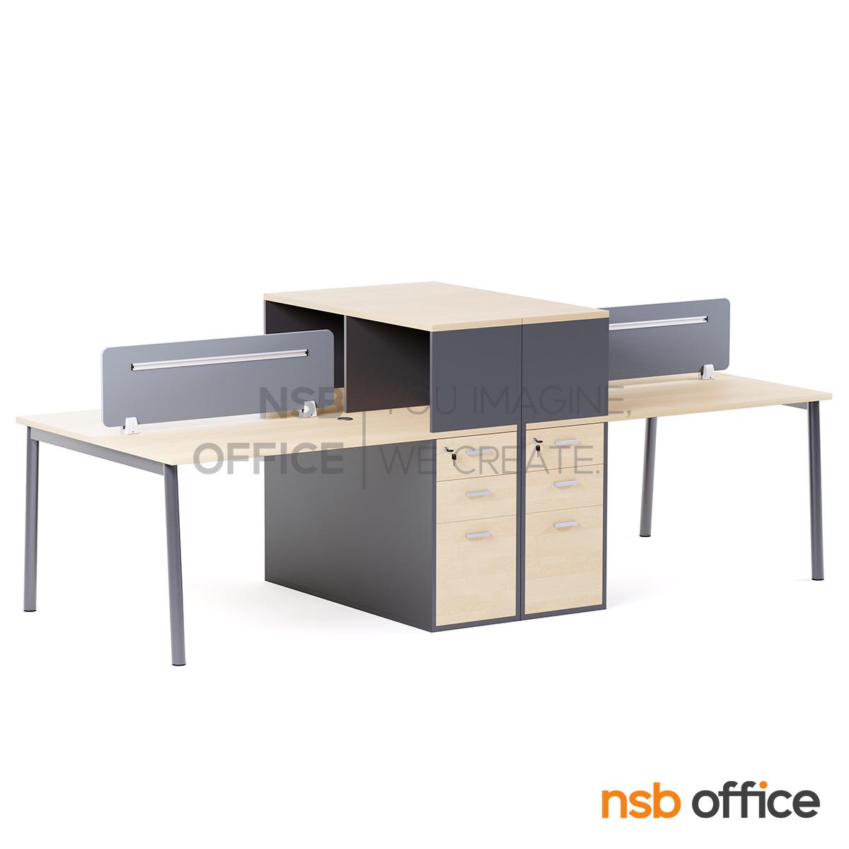 ชุดโต๊ะทำงานกลุ่ม รุ่น Agosto II (อาโกสโต 2) 2, 4, และ 6 ที่นั่ง พร้อมมินิสกรีนหุ้มผ้า