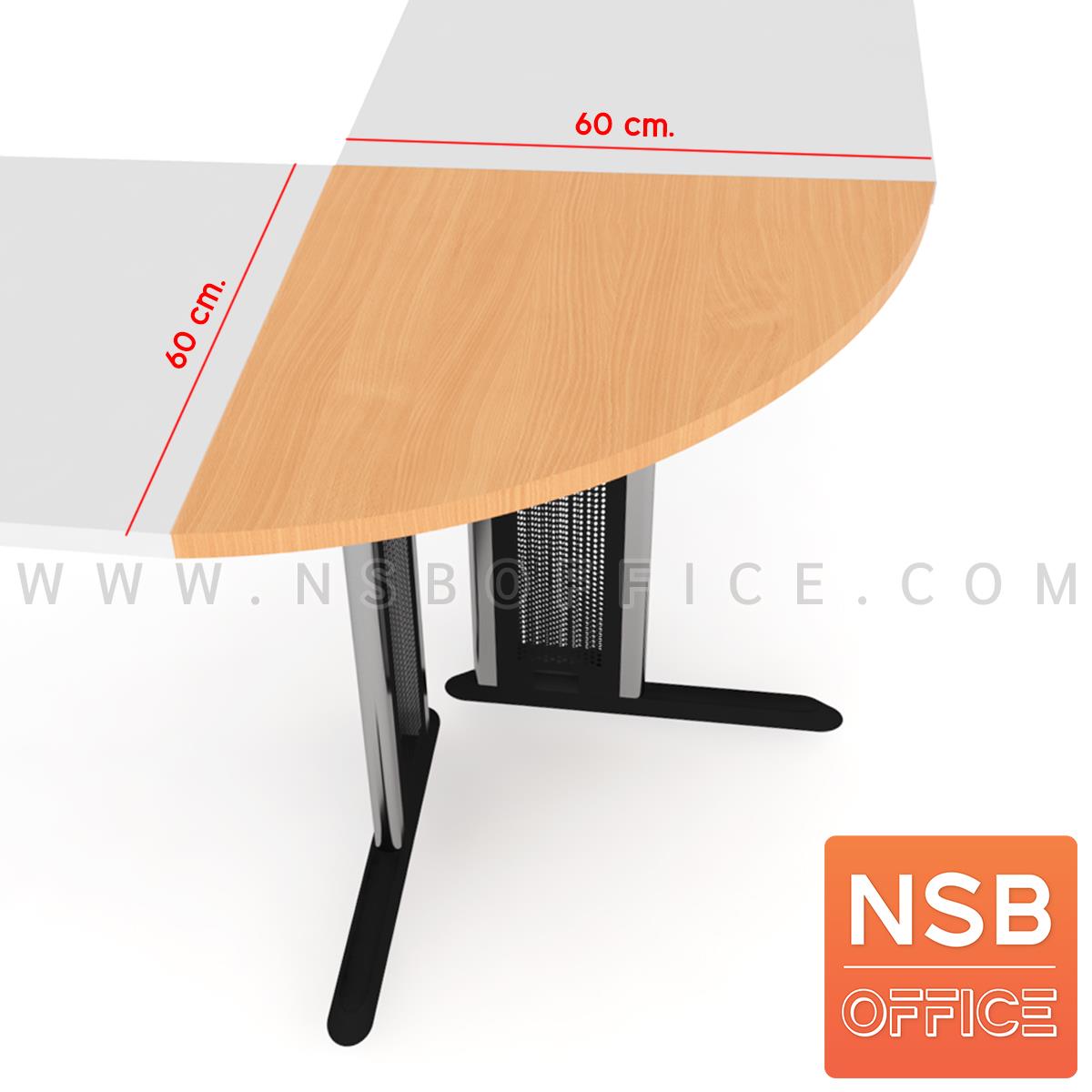 A05A250:โต๊ะเข้ามุมทรงโค้ง รุ่น Billy (บิลลี่) ขนาด 60W cm. ขาเหล็กตัวแอล