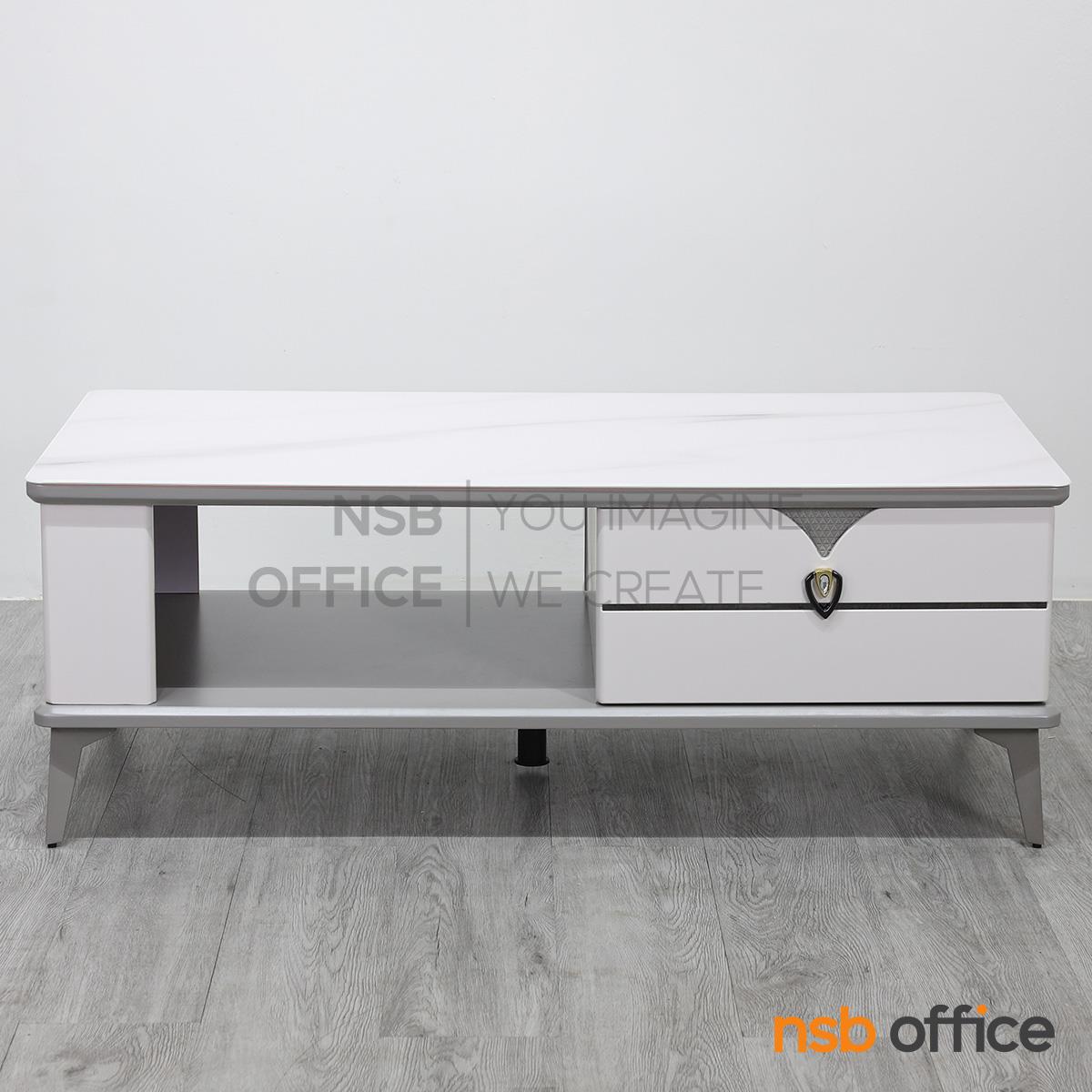 โต๊ะกลางหน้ากระจก รุ่น Allida (อัลลิดา) ขนาด 120W cm. ขาเหล็ก