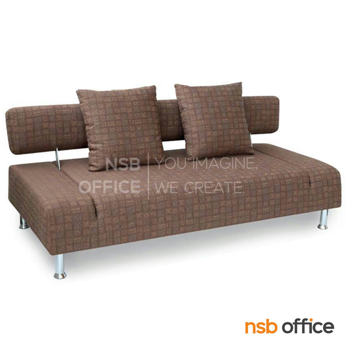 โซฟาปรับนอนได้  รุ่น DL-K90 ขนาด 190W cm. พร้อมหมอนอิง เสริมขาเหล็กชุบโครเมี่ยม