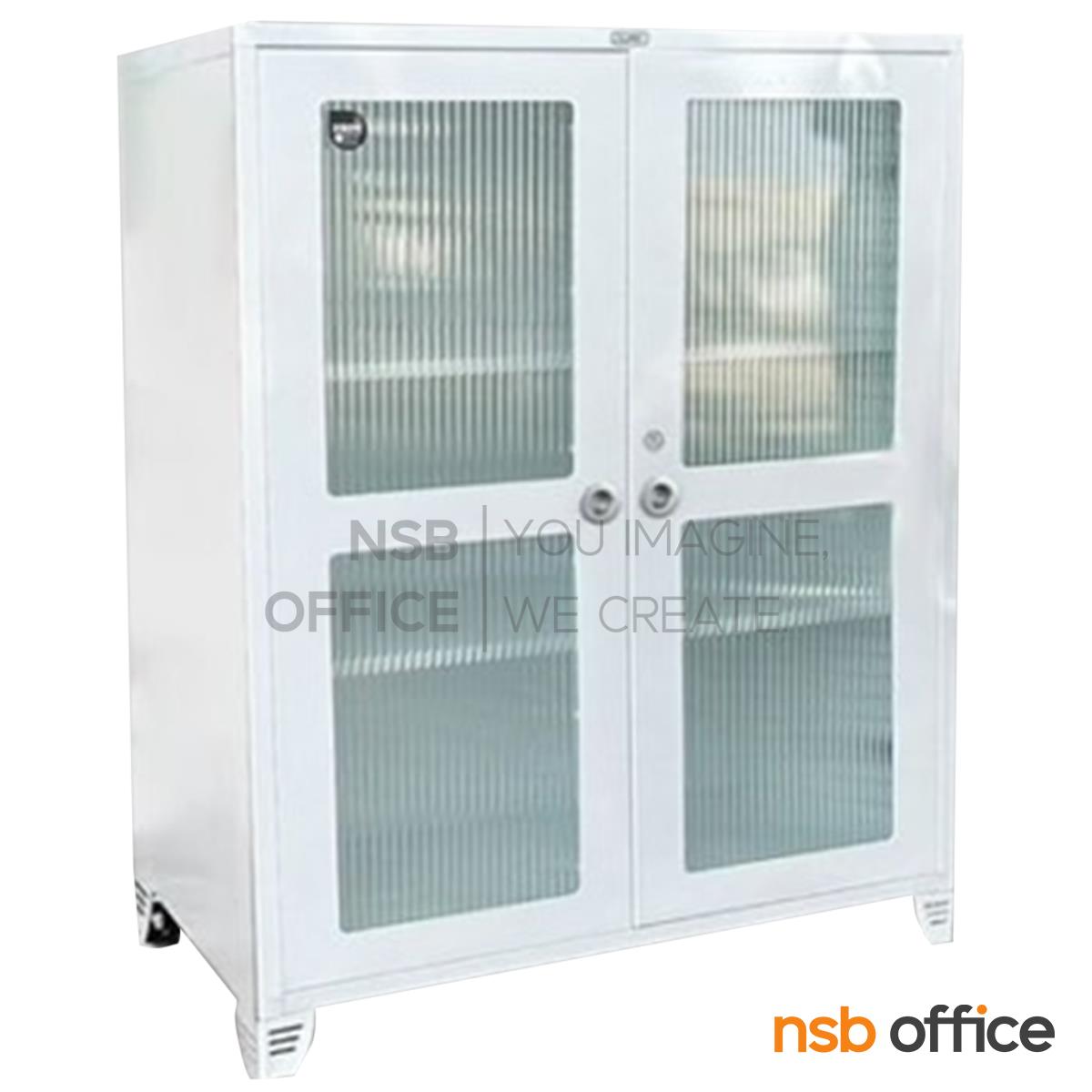 C07A082:ตู้อเนกประสงค์ 2 บานเปิดกระจก รุ่น Ericorn (เอริคอร์น) ขนาด 90W* 38D* 120H cm. 