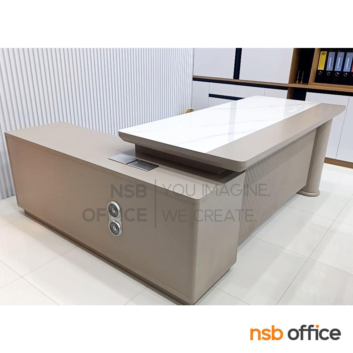 A16A123:โต๊ะทำงานตัวแอล 200W cm รุ่น Edmund (เอ็ดมันด์)   ตู้ข้างเสริมป๊อปอัพ