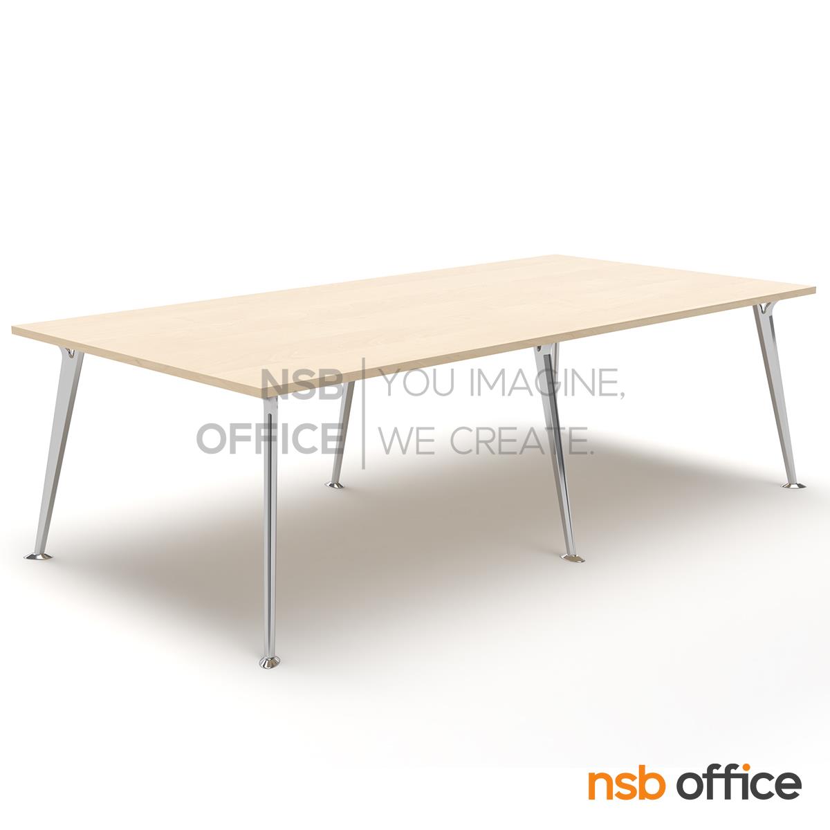 A05A231:โต๊ะประชุมทรงสี่เหลี่ยม  รุ่น Bronze (บรอนซ์) ขนาด 240W*120D cm. ขาอลูมิเนียม