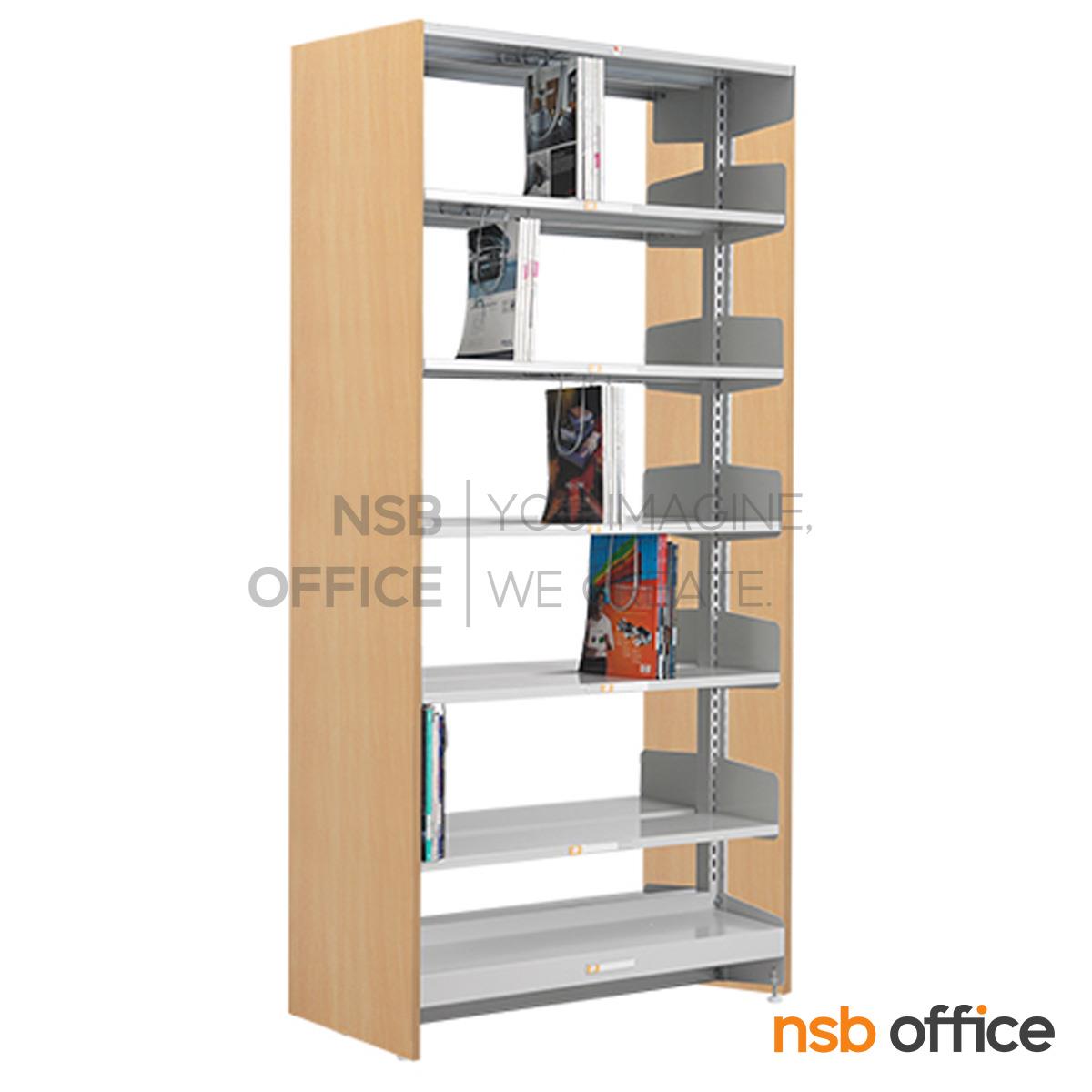 ชั้นห้องสมุด 6 ชั้น  รุ่น TY-SS713 ขนาด 96.2W ,187W ,280W*196.5H cm. พร้อมแผ่นไม้ปิดข้าง