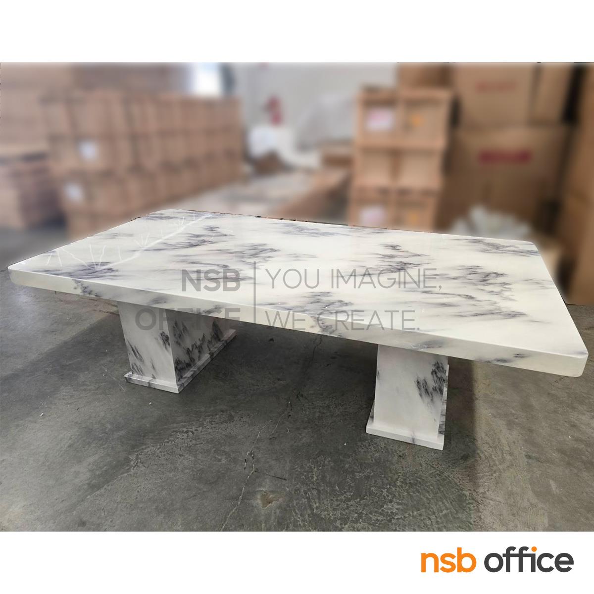 โต๊ะหน้าท็อปหินแท้ รุ่น Jonah (โจน่า) ขนาด 240W cm.  โครงสร้างหินแท้ทั้งตัว