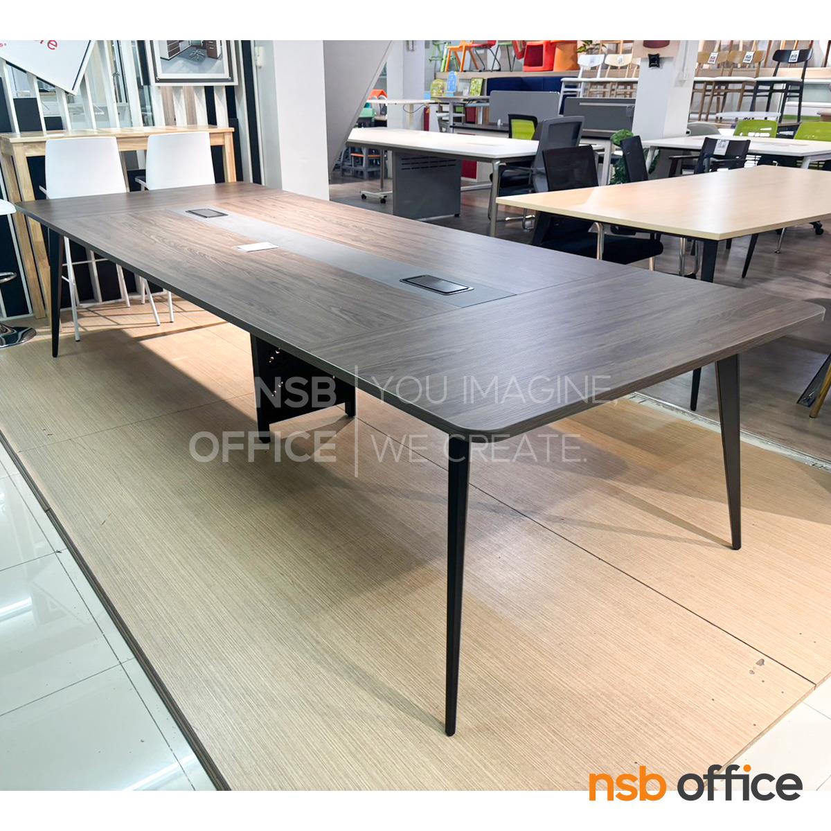 โต๊ะประชุมทรงสี่เหลี่ยม รุ่น Xeltra (เซลตร้า) ขนาด 240W , 280W และ 320W cm.  ขาเหล็ก