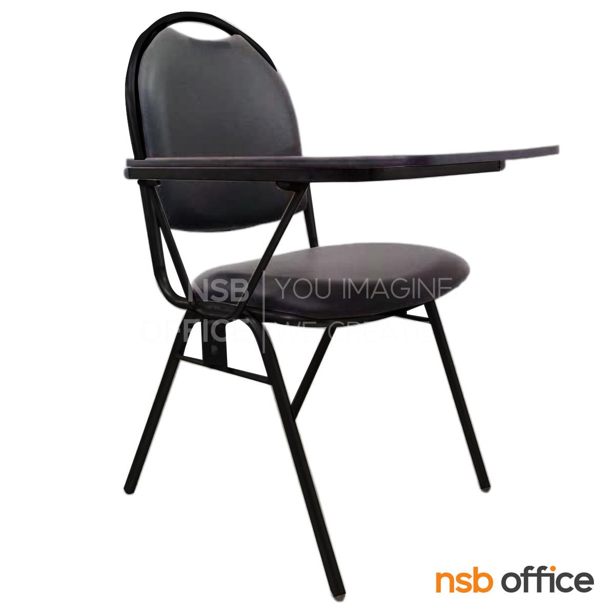 เก้าอี้เลคเชอร์หุ้มหนังเทียม (PVC) รุ่น CL-100 ขาเหล็กชุบโครเมี่ยมและขาเหล็กพ่นดำ
