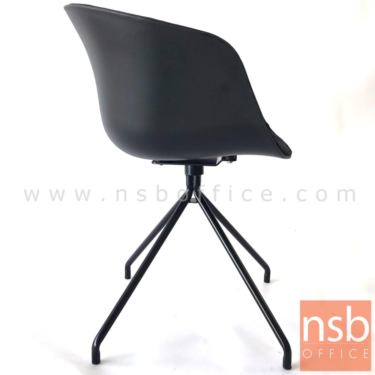 เก้าอี้โพลี่ที่นั่งหุ้มผ้า รุ่น Bonita (โบนิต้า) ขนาด 55W cm. ขาเหล็กดำ