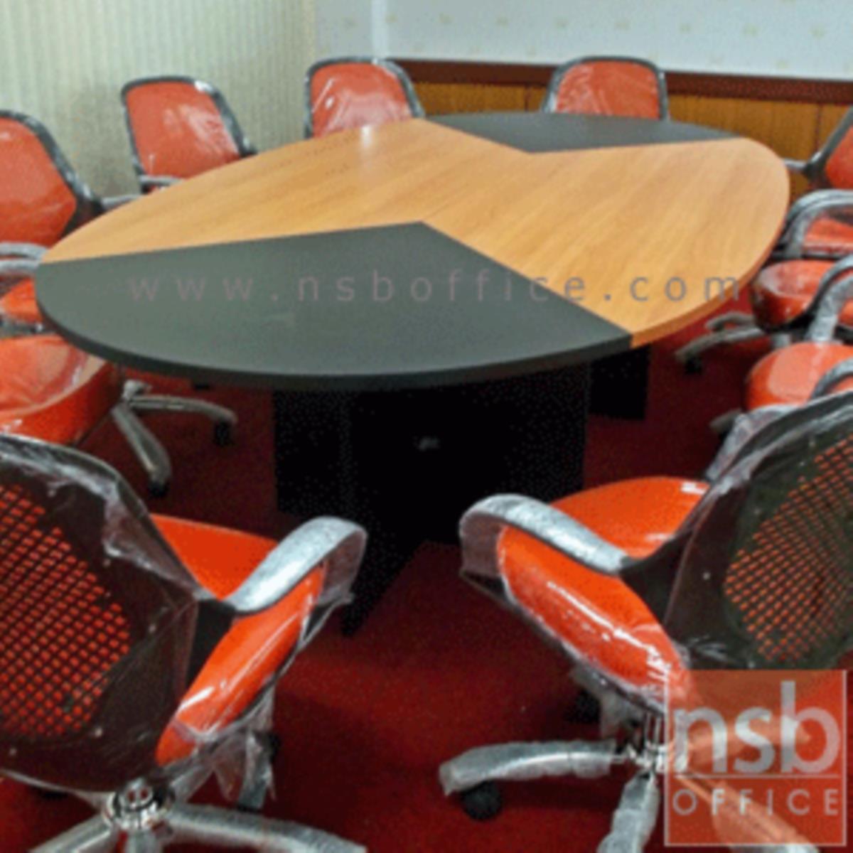 โต๊ะประชุมทรงวงรีทูโทน รุ่น Clanton (แคลนตัน) 8, 12 ที่นั่ง ขนาด 260W, 280W cm.  
