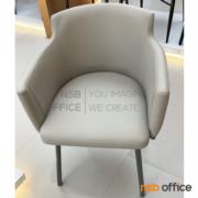 B29A528-1:เก้าอี้โมเดิร์น รุ่น Novalyn (โนวาลิน)  สีเทาอ่อน โครงขาสแตนเลส