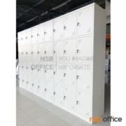 E03A090-1:ตู้ล็อกเกอร์เหล็ก 12 ประตู ด้านบนสามารถวางหมวกกันน็อคได้ ด้านล่างวางรองเท้าเซฟตี้ ด้านหน้าวางน้ำดื่ม รุ่น Daisy (เดซี่)   