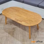 B13A220:โต๊ะกลางไม้ยางพาราทรงวงรี  รุ่น HOUSE-0101  ขนาด 91.5W cm.    