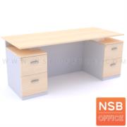 A12A063-1:โต๊ะทำงาน 4 ลิ้นชัก  รุ่น Burton (เบอร์ตัน)  ขนาด 150W*60D cm.   พร้อมบังตาไม้ปิดเต็มแผ่น เมลามีน 