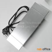A24A078-2:ป๊อปอัพทรงฝาเปิด รุ่น Aiden (ไอเดน)  3 Power 2 USB A (สีเงิน) มีสายปลั๊กไฟ