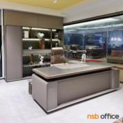 A30A066-4:โต๊ะทำงานผู้บริหารตัวแอล  รุ่น Qubix (คิวบิกซ์)  ขนาด 220W cm. แอลซ้าย (เฉพาะโต๊ะทำงาน) 