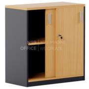 C01A003-4:ตู้เอกสาร 2 บานเลื่อนทึบ รุ่น McFeely (แม็คฟีลี่) ขนาด 80W*85H cm. สีมาตรฐาน เมลามีน