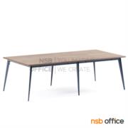 A05A196:โต๊ะประชุมทรงสี่เหลี่ยม รุ่น SKYLINE  ขนาด 240W cm. ขาปลายเรียวหกเหลี่ยม สีเทาฟ้า 