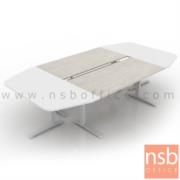 A05A222-1:โต๊ะประชุมทรงเรือ รุ่น Salierno (ซาแลร์โน)  ขนาด 310W cm. ขาเหล็กตัวแอล 