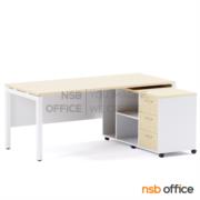 A16A102-1:โต๊ะทำงานพร้อมตู้เอกสารล้อเลื่อนต่อข้าง รุ่น Belalian (เบลาเลี่ยน)   