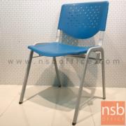 B05A174-1:เก้าอี้อเนกประสงค์เฟรมโพลี่ รุ่น KK-M017  โครงขาเหล็กสีบรอนซ์ มีตัวเกี่ยว 