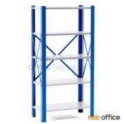 D03A010-2:ชั้นเหล็ก MR    ขนาด 100W*50D*200H cm. 5 แผ่นชั้น ชั้นปรับระดับได้ รับน้ำหนัก 150-200 KG/ชั้น