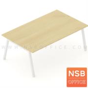 A05A187-1:โต๊ะประชุมทรงสี่เหลี่ยม ขาทรงเอ  200W*120D cm  