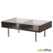 B13A246-2:โต๊ะกลางโซฟากระจกใส  รุ่น GD-TNY  ขนาด 105W cm.   โครงไม้