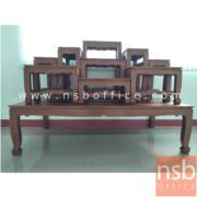 G18A004-5:โต๊ะหมู่บูชา ไม้สักล้วน หมู่ 9  (หน้ากว้าง 9 นิ้ว) สีโอ๊ค 