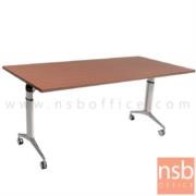 A05A068-4:โต๊ะประชุมพับได้ล้อเลื่อน รุ่น YT-FTG30  ขนาด 180W*80D cm. นั่งได้ 2 ฝั่ง 