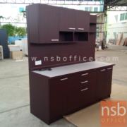 G10A007:ชุดตู้ครัวหน้าเรียบ 180 cm. รุ่น ER-0118   พร้อมตู้ลอย