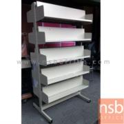 D01A022:ชั้นวางวารสาร 5 ชั้น 2 ด้าน (แบบ 1 ตอน) รุ่น S-315  ขนาด 93.5W*165.4H cm. 