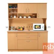 G10A013:ชุดตู้ครัวหน้าเรียบ 160 cm รุ่น ER-0116   หร้อมตู้ลอย