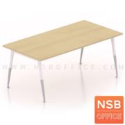 A05A076-1:โต๊ะประชุมทรงสี่เหลี่ยม   ขนาด 200W cm.  ขาเหล็กปลายเรียว 