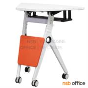 B30A054-2:โต๊ะพับล้อเลื่อน 1/6 รุ่น grass (แกรส)  หน้าพลาสติก ABS มีที่เก็บของใต้โต๊ะ