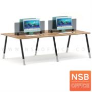 A04A161-2:ชุดโต๊ะทำงาน 4 ที่นั่ง  รุ่น Brenton (เบรนตัน) โครงขาสีดำ  พร้อมมินิสกรีนด้านหน้า