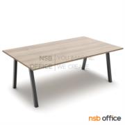 A05A187-1:โต๊ะประชุมทรงสี่เหลี่ยม ขาทรงเอ  200W*120D cm  