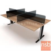 A04A032-1:ชุดโต๊ะทำงานกลุ่ม Call Center    6 ที่นั่ง ขนาดแต่ละที่นั่ง 80W cm. พร้อมแผ่นมินิสกรีนกระจก ขาตัวที