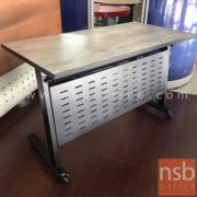 A18A093:โต๊ะพับล้อเลื่อน 120W*60D cm CN-026     พร้อมบังตาเหล็กและที่วางของด้านใต้