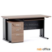 A10A045-7:โต๊ะคอมพิวเตอร์ 3 ลิ้นชัก   ขนาด 150W*80D cm. ขาเหล็ก