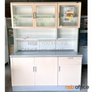 G07A093:ตู้ครัวสูงอลูมิเนียมหน้าเรียบ กว้าง 150 cm.